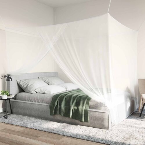 Mreža za komarce za krevet 3 kom. 156 mesh Bijela Poliester - 220 x 200 x 210 cm Bijela 3 Cijena