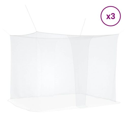 Mreža za komarce za krevet 3 kom. 156 mesh Bijela Poliester - 220 x 200 x 210 cm Bijela 3 Cijena