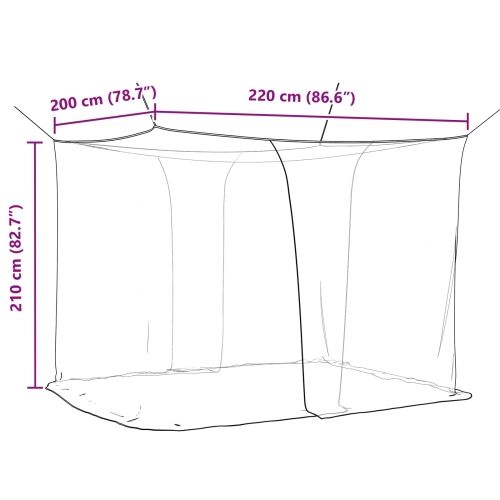 Mreža za komarce za krevet 156 mesh Crna 220 x 200 x 210 cm - 220 x 200 x 210 cm Crna 1 Cijena