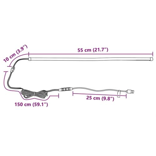 LED traka 55 cm Šareni PVC - s jednom LED trakom Cijena