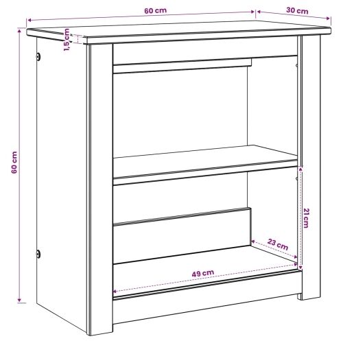 Stalak za akvarij PANAMA Smeđa 60 x 30 x 60 cm 150 kg - Smeđa Cijena