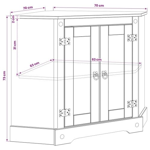 Stalak za akvarij CORONA Smeđa 70 x 70 x 73 cm 300 kg - Smeđa Cijena