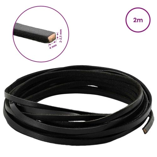 Kožni Remen 1 Crna 200 x 0,4 cm Koža - Crna 2 m 4 mm Cijena