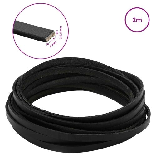 Kožni Remen 1 Crna 200 x 0,5 cm Koža - Crna 2 m 5 mm Cijena