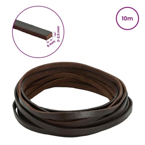 Kožni Remen 1 Tamno smeđa 1000 x 0,6 cm Koža - Tamno smeđa 10 m 6 mm Cijena