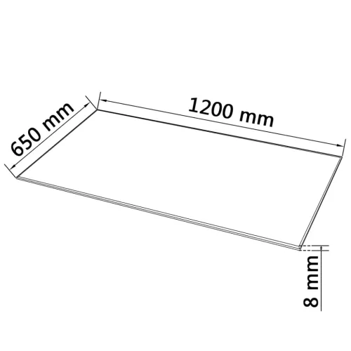 Ploča za Stol Kaljeno Staklo Pravokutna 1200x650 mm - Transparentan 120 x 65 cm Cijena