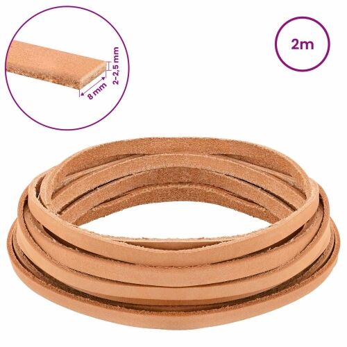 Kožni Remen 1 Svijetlosmeđa 200 x 0,8 cm Koža - Svjetlosmeđa 2 m 8 mm Cijena
