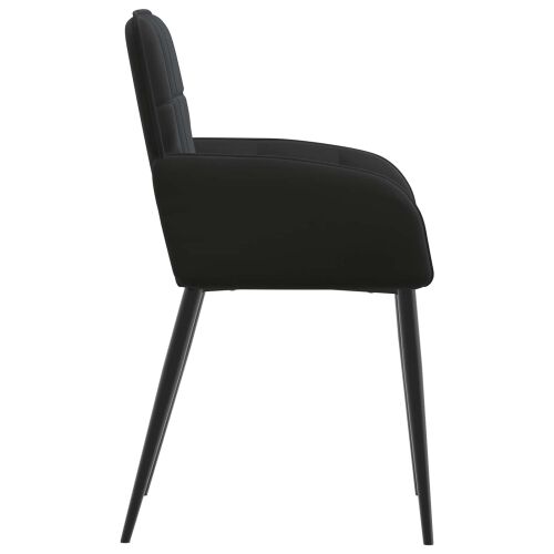 Trpezarijske stolice 2 kom. Baršun Crna 57 x 50 x 85 cm - Crna 2 Cijena