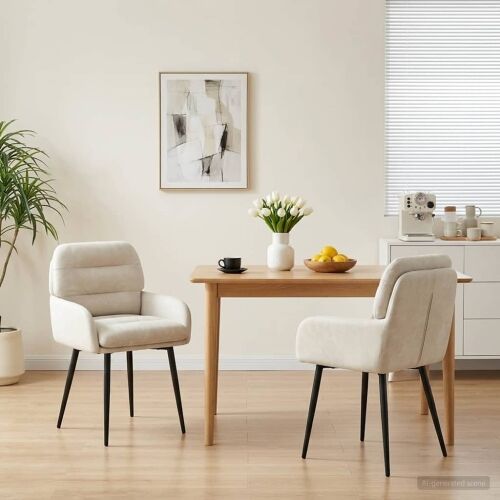 Trpezarijske stolice 2 kom. Baršun Krem 59 x 59,5 x 90 cm - Krem 2 Cijena
