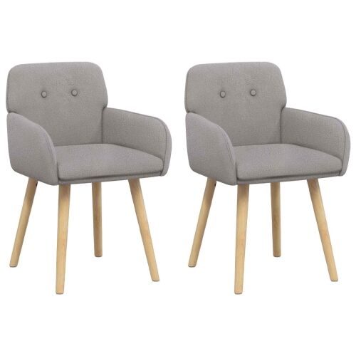 Trpezarijske stolice 2 kom. Bouclé Svjetlosiva 59 x 57 x 85 cm - Svjetlosiva 2 Cijena