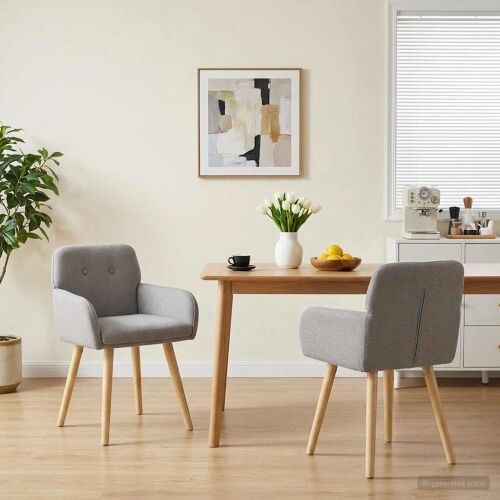 Trpezarijske stolice 2 kom. Bouclé Svjetlosiva 59 x 57 x 85 cm - Svjetlosiva 2 Cijena