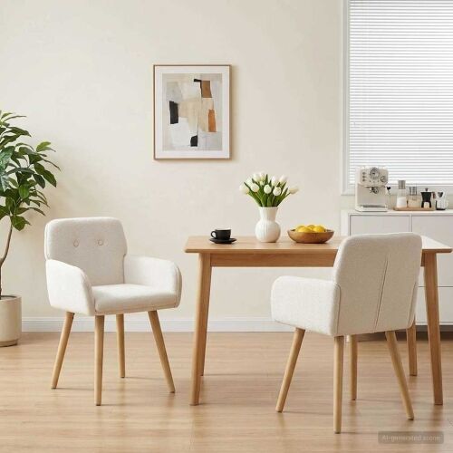 Trpezarijske stolice 2 kom. Bouclé Krem 59 x 57 x 85 cm - Krem 2 Cijena