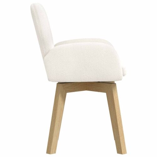 Okretne blagovaonske stolice 2 kom. Bouclé Krem 54 x 58 x 87 cm - Krem 2 Cijena