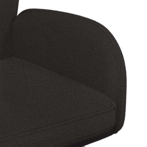 Okretne blagovaonske stolice 2 kom. Bouclé Crna 54 x 58 x 87 cm - Crna 2 Cijena