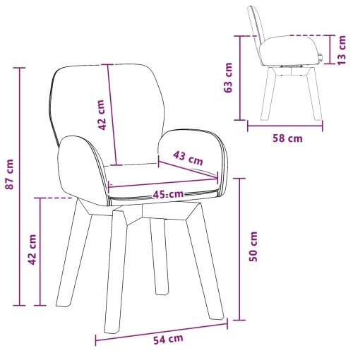 Okretne blagovaonske stolice 2 kom. Bouclé Bež 54 x 58 x 87 cm - Bež 2 Cijena