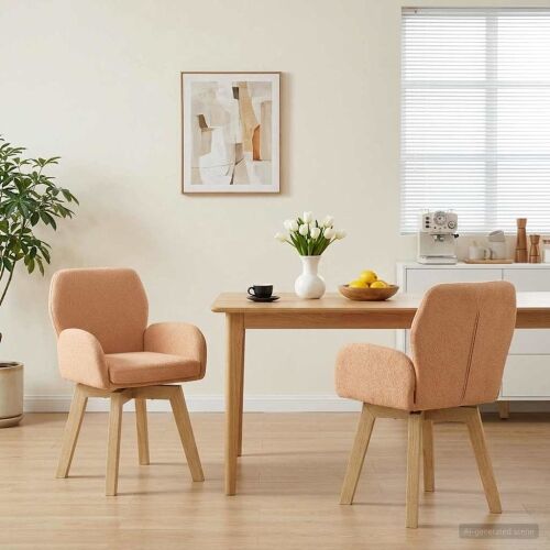 Okretne blagovaonske stolice 2 kom. Bouclé Bež 54 x 58 x 87 cm - Bež 2 Cijena