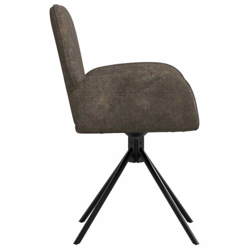 Okretne blagovaonske stolice 2 kom. Umetnička suknja koža - Tamnosiva 2 Cijena