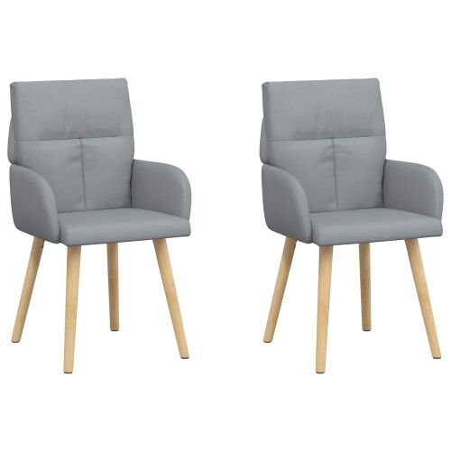 Trpezarijske stolice 2 kom. Tkanina Svjetlosiva 60 x 56 x 96 cm - Svjetlosiva 2 Cijena