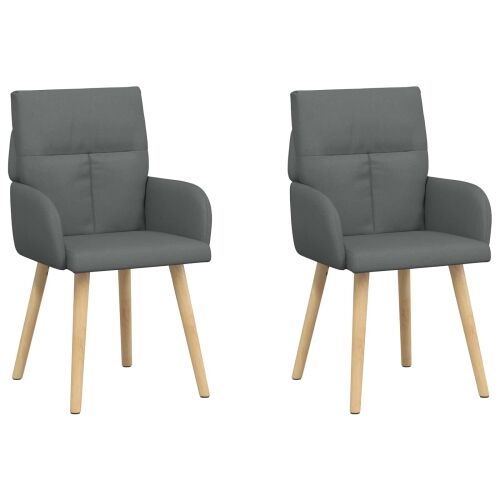 Trpezarijske stolice 2 kom. Tkanina Tamnosiva 60 x 56 x 96 cm - Tamnosiva 2 Cijena