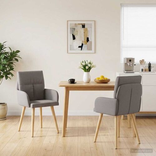 Trpezarijske stolice 2 kom. Tkanina Sivosmeđa 60 x 56 x 96 cm - Sivosmeđa 2 Cijena