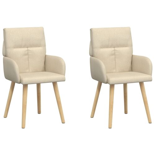 Trpezarijske stolice 2 kom. Tkanina Krem 60 x 56 x 96 cm - Krem 2 Cijena