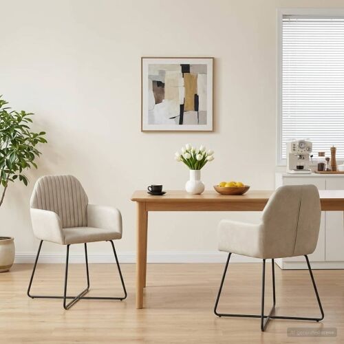 Trpezarijske stolice 2 kom. Baršun Krem 55 x 50 x 84 cm - Krem 2 Cijena