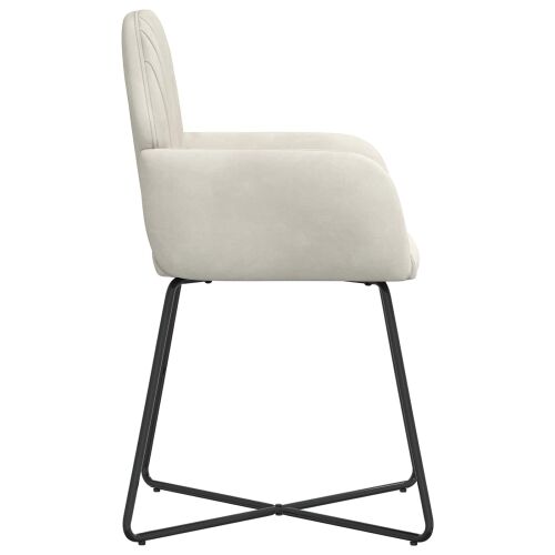 Trpezarijske stolice 2 kom. Baršun Krem 55 x 50 x 84 cm - Krem 2 Cijena