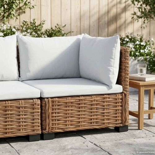 Kutna sofa s jastucima GENDT Prirodni ratan Prirodna - Prirodna Cijena