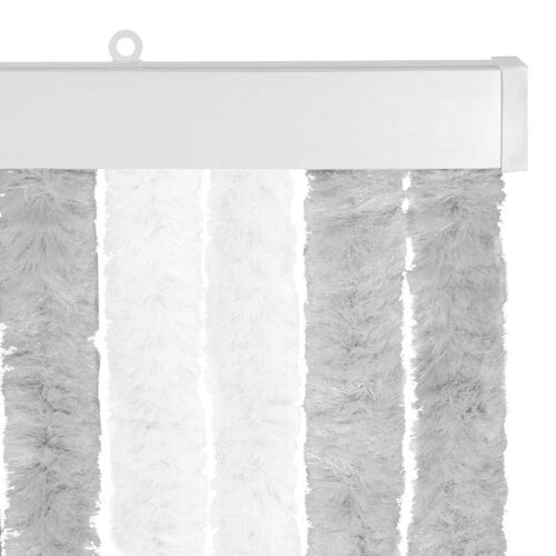 Zavjesa protiv insekata Chenille Svijetlo siva i bijela. - Svijetlo siva i bijela (dvostripa) 56 x 200 cm Cijena