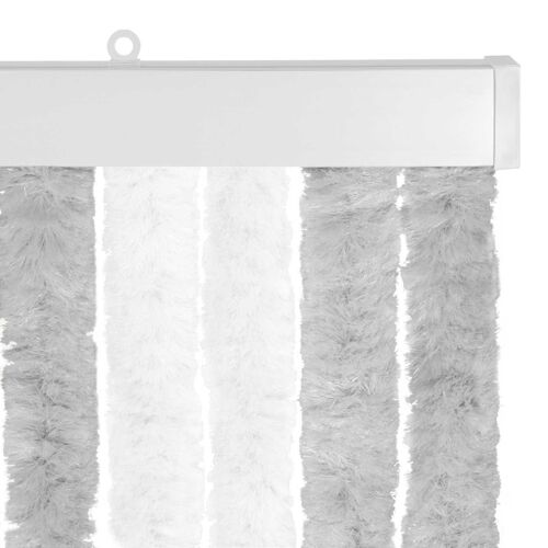 Zavjesa protiv insekata Chenille Svijetlo siva i bijela. - Svijetlo siva i bijela (dvostripa) 90 x 200 cm Cijena