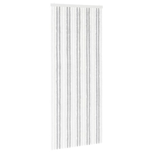 Zavjesa protiv insekata Chenille Svijetlo siva i bijela. - Svijetlo siva i bijela (dvostripa) 90 x 220 cm Cijena