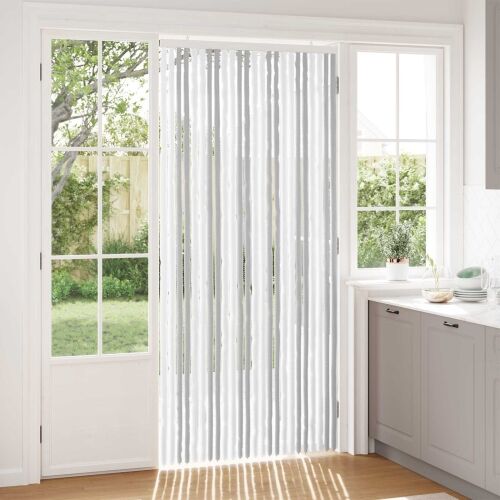 Zavjesa protiv insekata Chenille Svijetlo siva i bijela. - Svijetlo siva i bijela (dvostripa) 100 x 220 cm Cijena