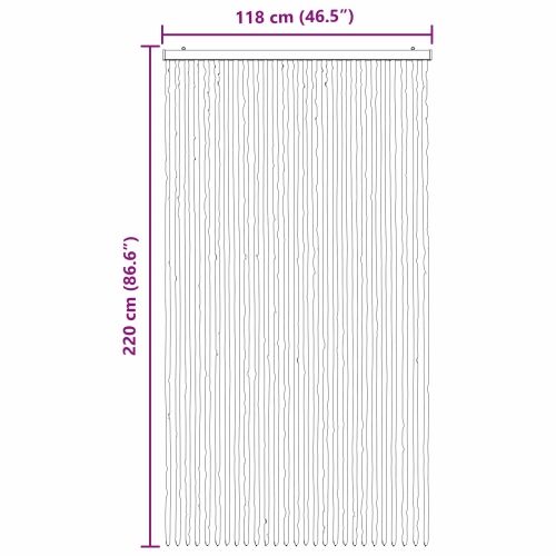 Zavjesa protiv insekata Chenille Svijetlo siva i bijela. - Svijetlo siva i bijela (dvostripa) 118 x 220 cm Cijena
