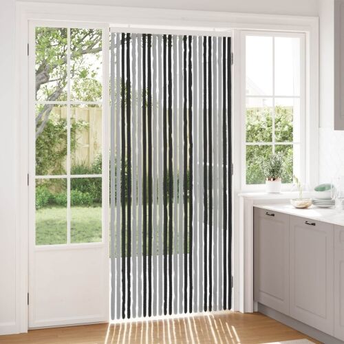 Zavjesa protiv insekata Chenille Siva i crna 100 x 220 cm - Siva i crna (dvostripa) 100 x 220 cm Cijena