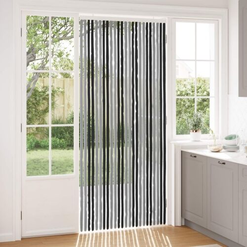 Zavjesa protiv insekata Chenille Siva i crna 100 x 230 cm - Siva i crna (dvostripa) 100 x 230 cm Cijena