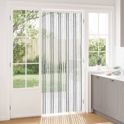 Zavjesa protiv insekata Chenille Siva i bijela 90 x 220 cm - Siva i bijela (dvostripa) 90 x 220 cm Cijena