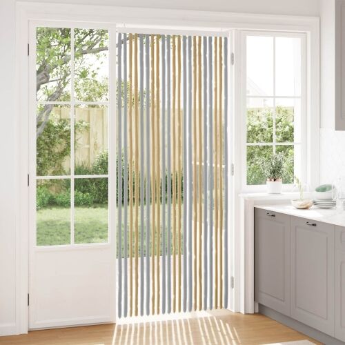 Zavjesa protiv insekata Chenille Siva i bež 90 x 220 cm 100% PP - Siva i bež (dvostripa) 90 x 220 cm Cijena