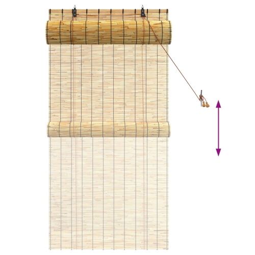 Rolo zavjesa Prirodna 80 x 160 cm Trska - Prirodna 80 x 160 cm Cijena