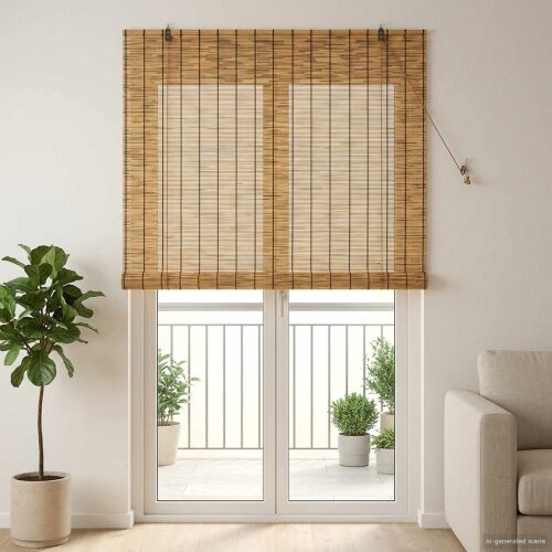 Rolo zavjesa Smeđa 120 x 220 cm Trska - Smeđa 120 x 220 cm Cijena