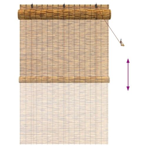 Rolo zavjesa Smeđa 140 x 220 cm Trska - Smeđa 140 x 220 cm Cijena