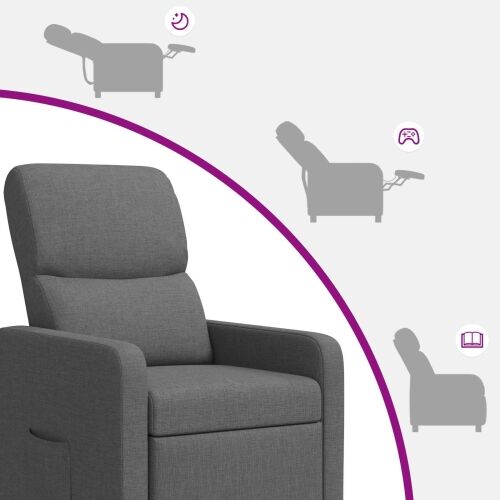 Krevetna stolica za masažu Tamnosiva Tkanina - Tamnosiva s funkcijom masaže Cijena