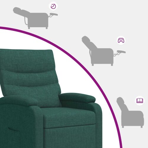 Krevetna stolica za masažu Tamnozelena Tkanina - Tamnozelena s funkcijom masaže Cijena