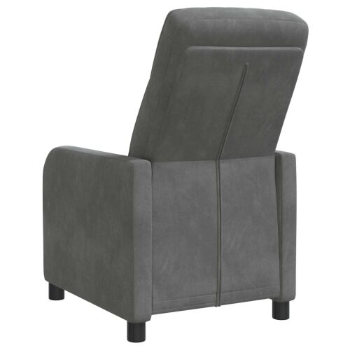 Fotelja s nagibom Tamnosiva Baršun - Tamnosiva bez masaže Cijena