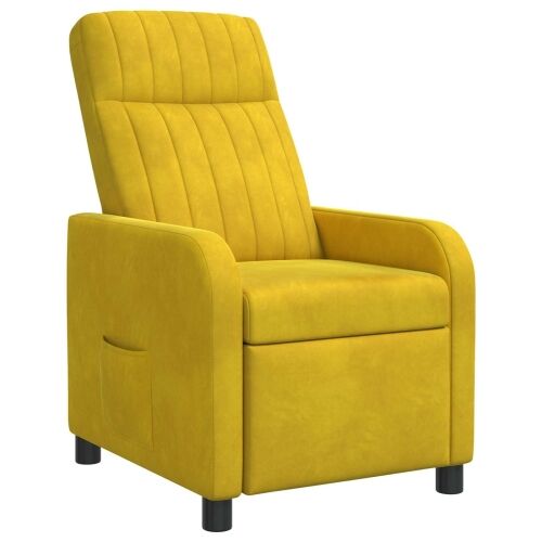 Fotelja s nagibom Žuta Baršun - Žuta bez masaže Cijena