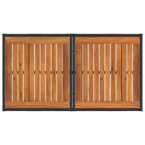Stol za podizanje u vrtu Crna i prirodna 100 x 55 x 37 cm - Crna i prirodna Cijena