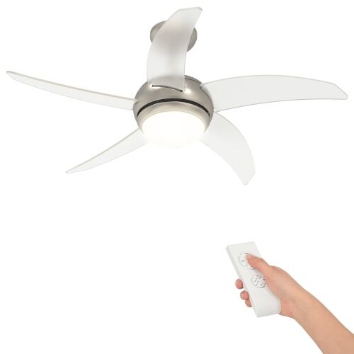 Ventilator za strop s svjetlom i daljinskim upravljačem - Transparentan 110 cm s 5 oštrica Cijena