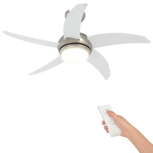 Ventilator za strop s svjetlom i daljinskim upravljačem Bijela - Bijela 110 cm s 5 oštrica Cijena