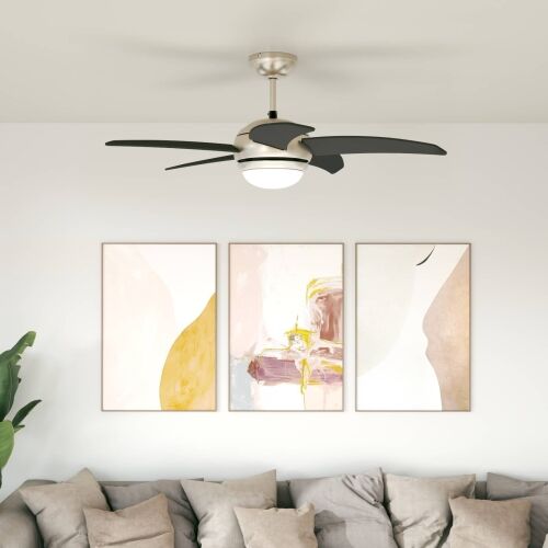 Stropni ventilator sa svjetlom i daljinskim upravljačem - Crna 110 cm s 5 lopatica Cijena