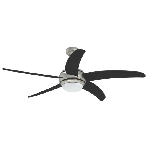 Ventilator za strop s svjetlom i daljinskim upravljačem Crna - Crna 130 cm s 5 oštrica Cijena