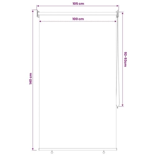 Vanjska roleta 90% blokada UV zraka Plava i bijela pruga HDPE - Plava i bijela pruga 100 x 140 cm Cijena